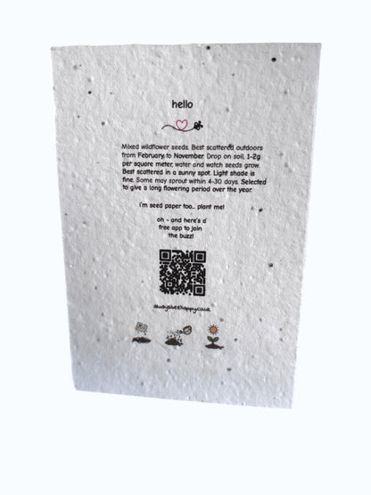 3D Hot Air Balloon Birthday Card | Watercolour Greeting with Plantable Seeds (Glass Vial)